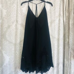 FREE PEOPLE short crochet cotton dress